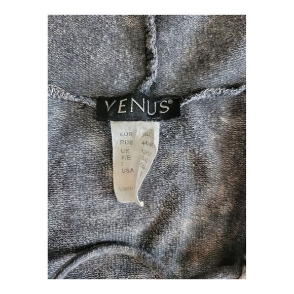 Venus Charcoal Gray Mineral Wash Hooded Pullover W/ Rhinestones Size S - Picture 4 of 5